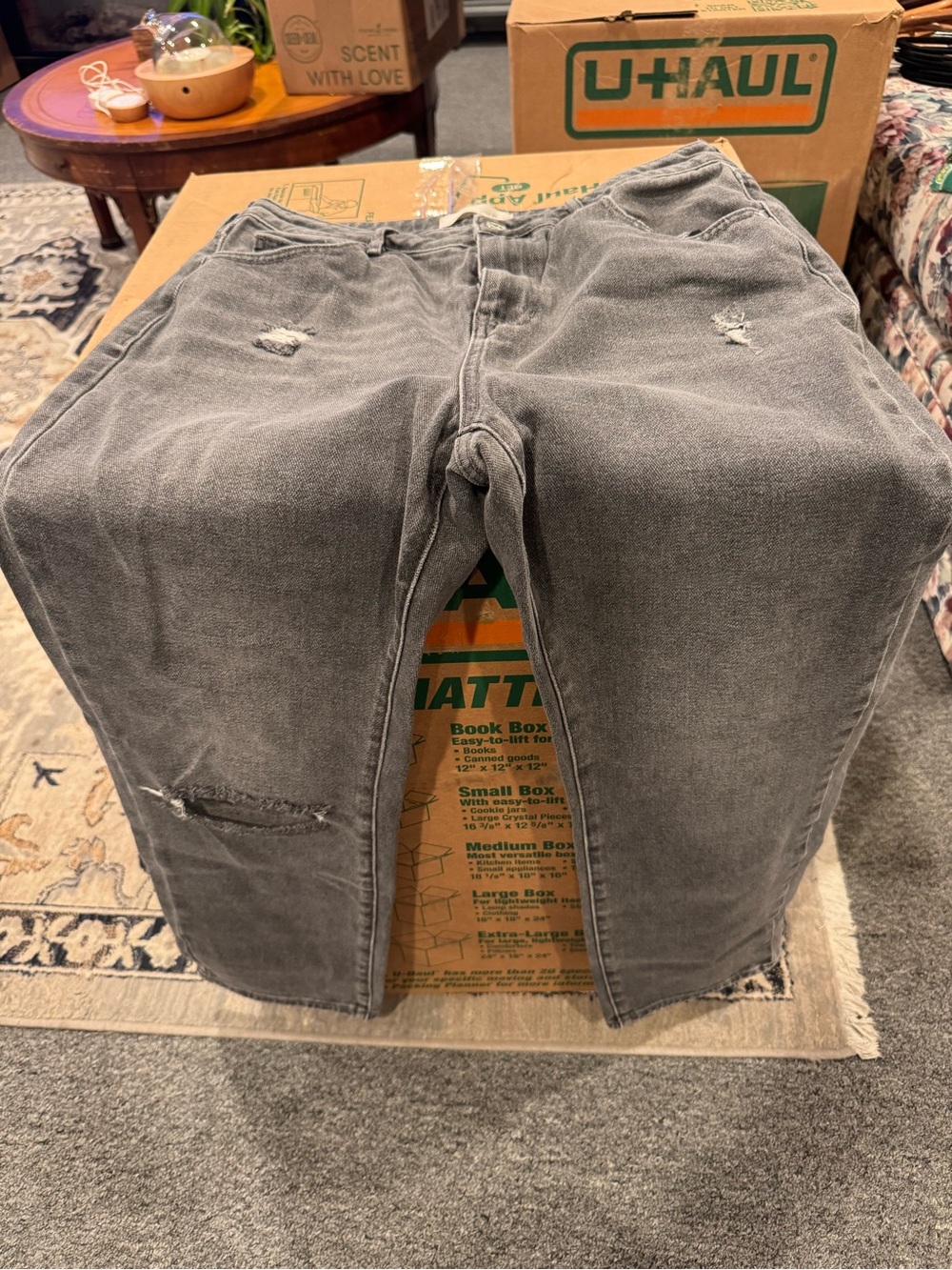 PacSun Men's Relaxed Gray Washed Jeans